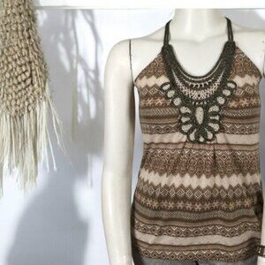 👛 (ANY 2/$20) STREETWEAR SOCIETY Cami/Tank Top, Brown-Beige Tones, Large